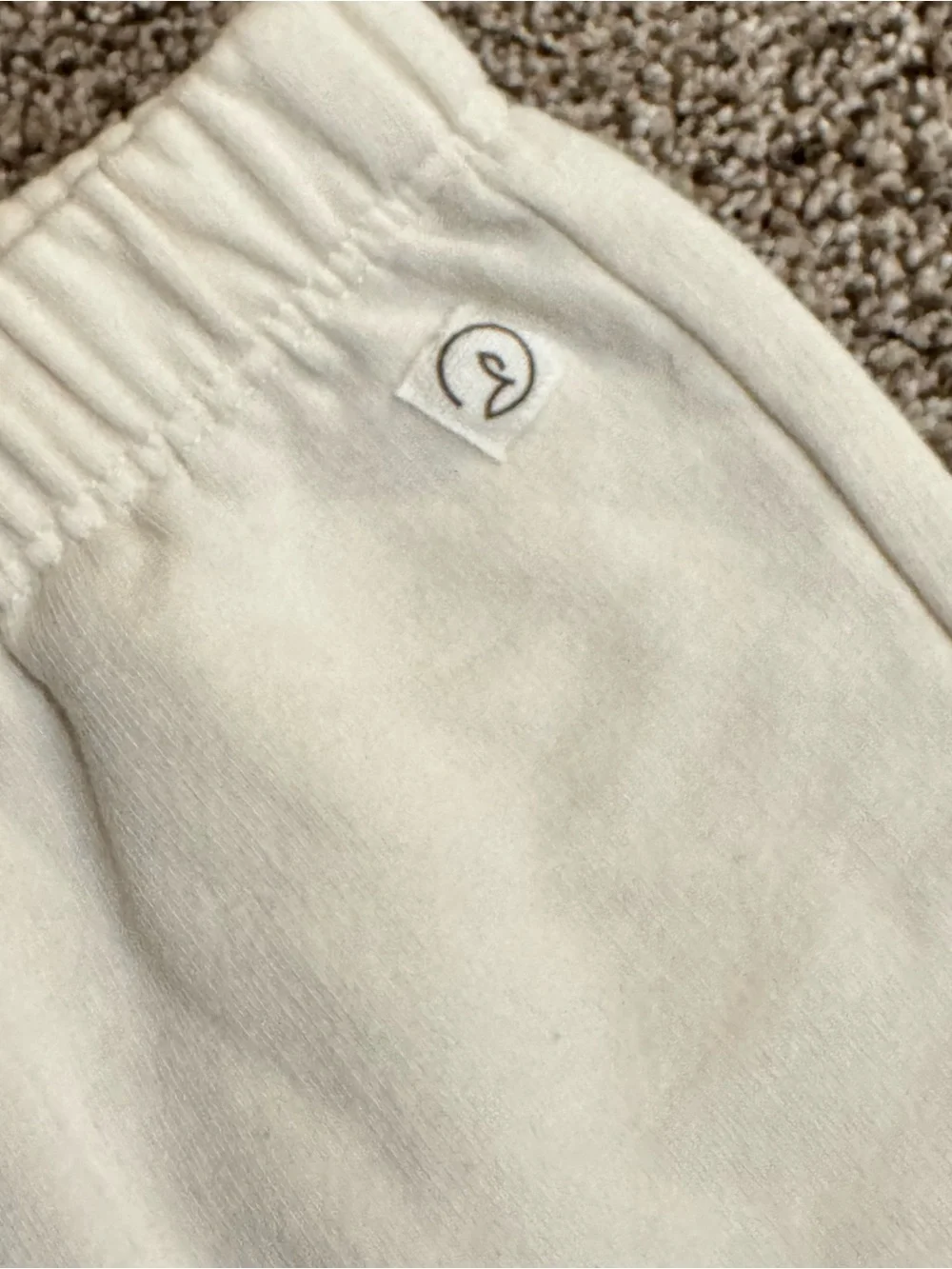 Carter's Cream Ruffle Shoulder Long-Sleeve Pajama Set